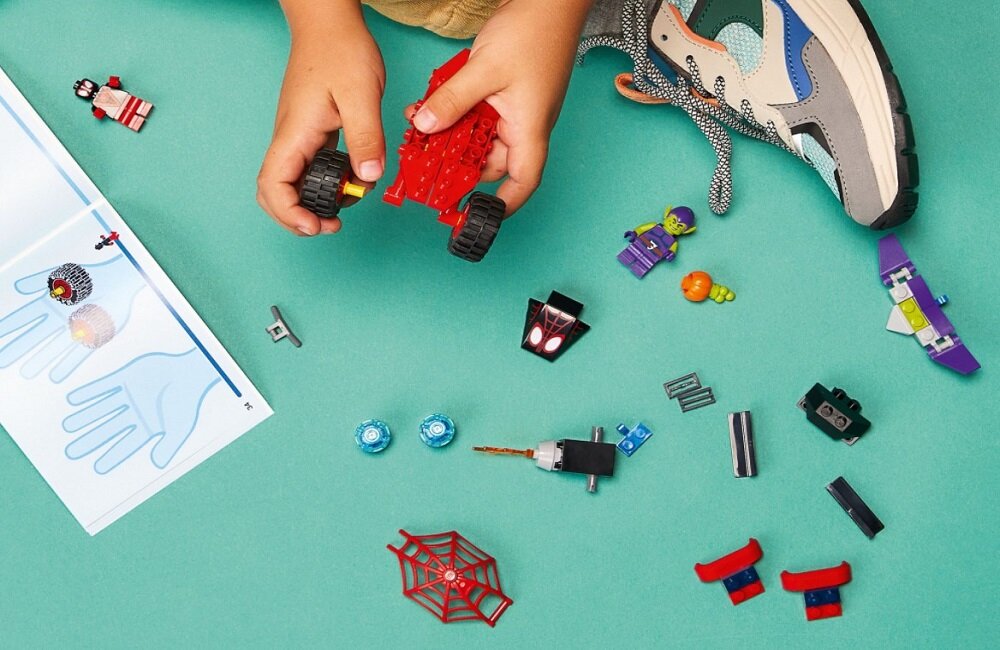 LEGO Spider Man Miles Morales Technotrójkołowiec Spider Mana 10781 Najlepsza zabawa dla całej rodziny
