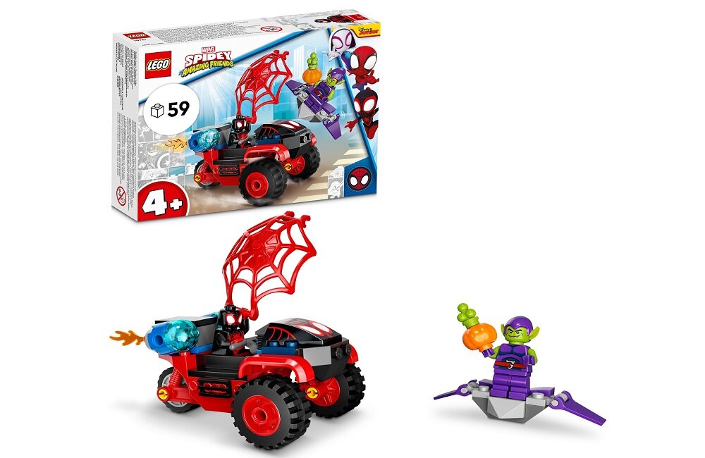 LEGO Spider Man Miles Morales Technotrójkołowiec Spider Mana 10781 LEGO są do siebie perfekcyjnie dopasowane