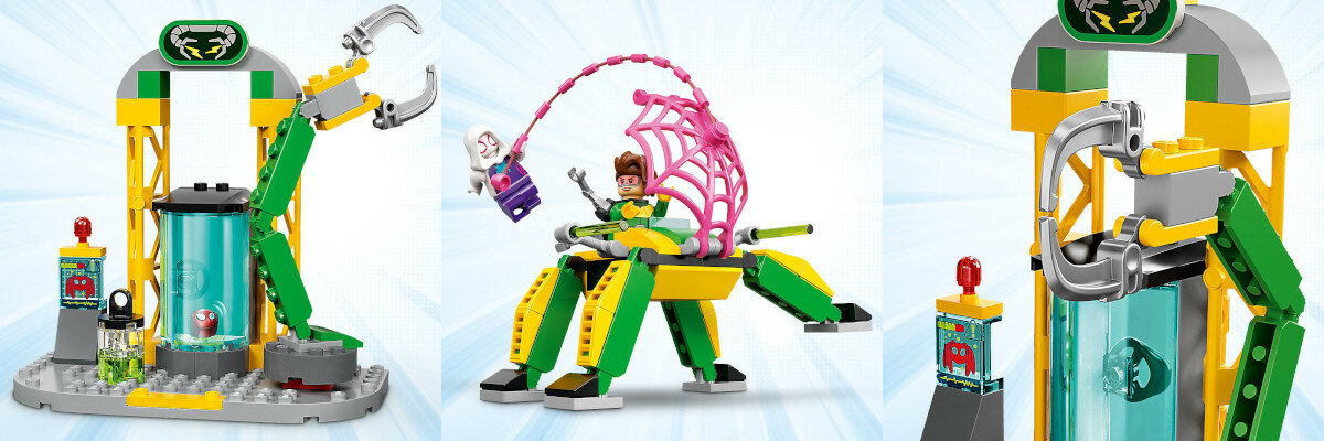 LEGO Marvel Spider-Man w laboratorium Doca Ocka 10783 robot ruchome nogi lasery