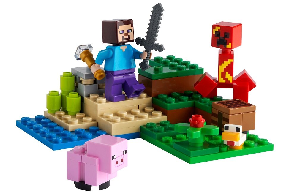 LEGO Minecraft Zasadzka Creepera 21177 Dużo zabawy w małym zestawie dla graczy w Minecrafta