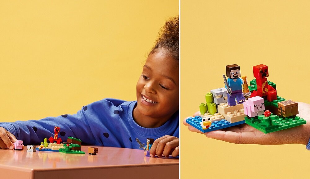 LEGO Minecraft Zasadzka Creepera 21177 Wysoka jakość i bezpieczeństwo