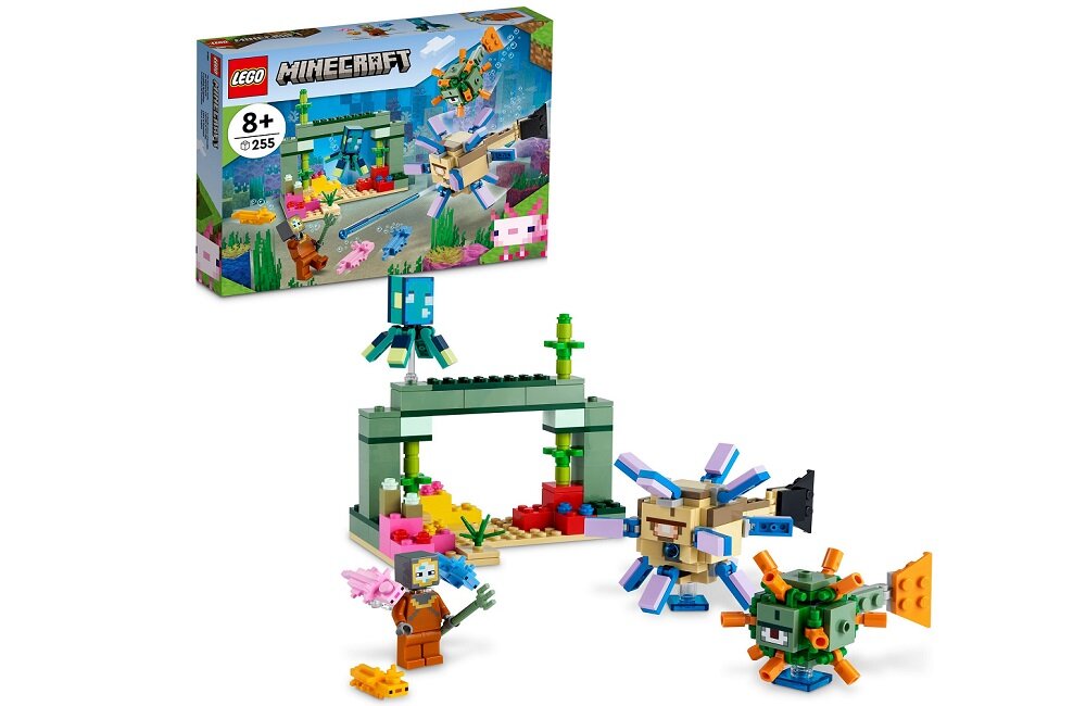 LEGO Minecraft Walka ze strażnikami 21180 Bezpieczeństwo podczas transportu