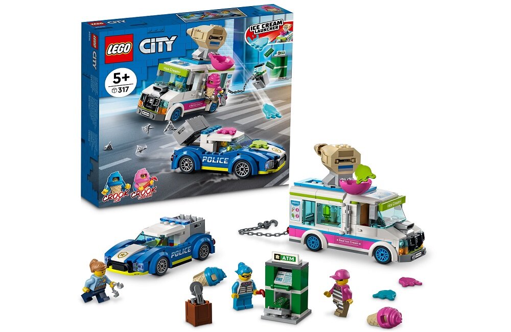 LEGO City Policyjny pościg za furgonetką z lodami 60314 Wysoka jakość bez kompromisów 