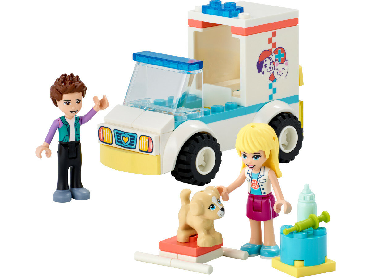 LEGO Friends Karetka kliniki dla zwierzątek 41694 zawartosc zestawu