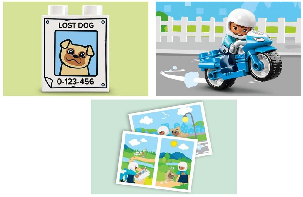 LEGO Duplo Motocykl policyjny 10967 Inspiruje do twórczej zabawy