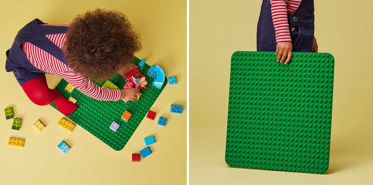 LEGO DUPLO Zielona płytka konstrukcyjna 10980 dziecko kreatywność zabawa nauka rozwój klocki figurki minifigurki jakość tradycja konstrukcja nauka wyobraźnia role jakość bezpieczeństwo wyobraźnia budowanie pasja hobby funkcje instrukcja aplikacja LEGO Builder