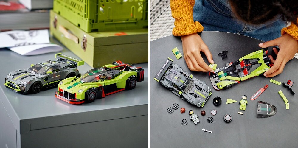 LEGO Speed Champions Aston Martin Valkyrie AMR PRO i Aston Martin Vantage GT3 76910 Do zbierania, zabawy i ustawienia na półce