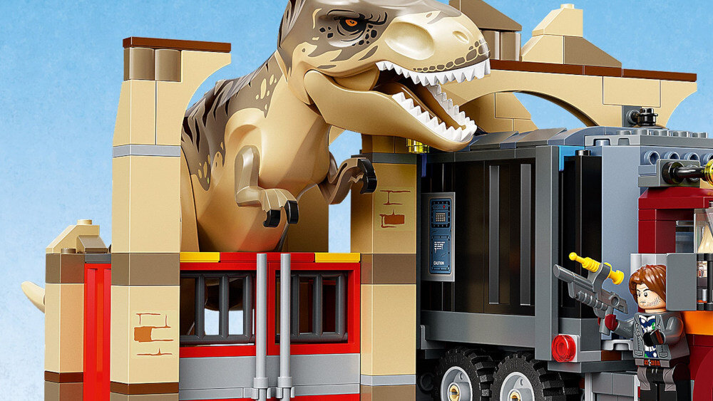 LEGO Jurassic World Ucieczka tyranozaura i atrociraptora - prezent
