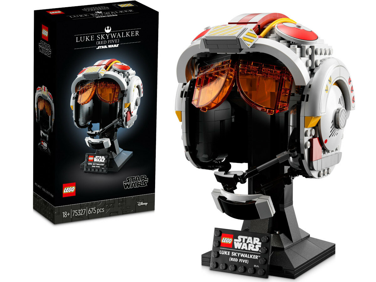LEGO Star Wars Hełm Luke’a Skywalkera - Czerwony Pięć 75327 zawartosc opakowania