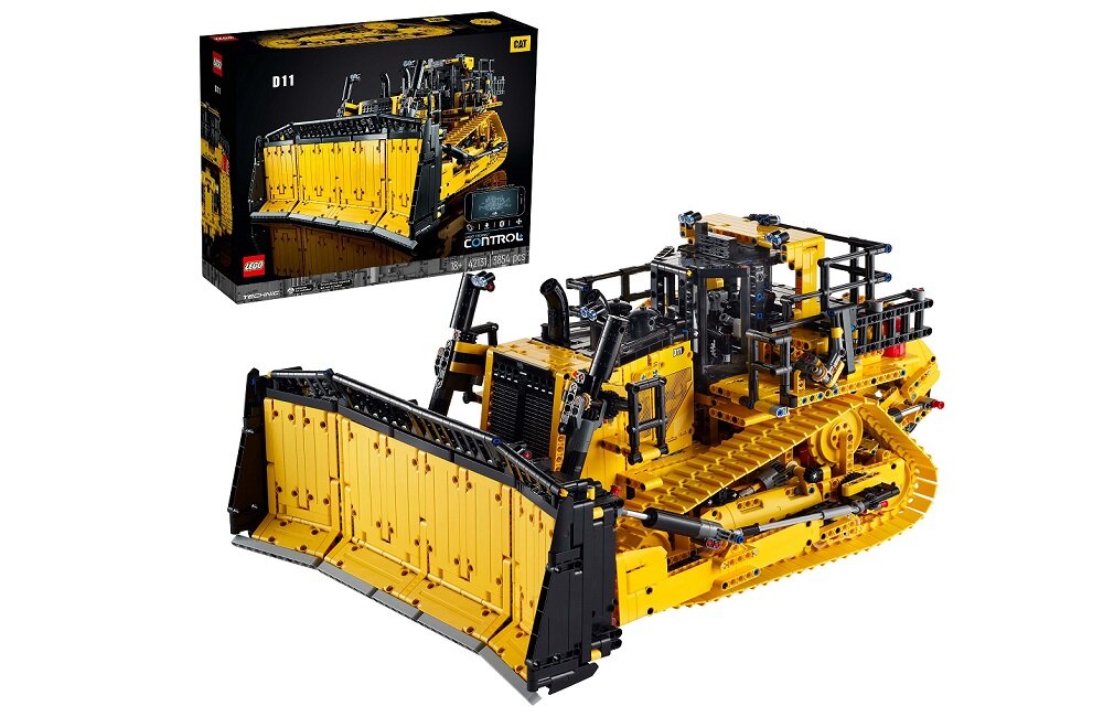 LEGO Technic Sterowany przez aplikację buldożer Cat D11 42131 Bezpieczny transport 