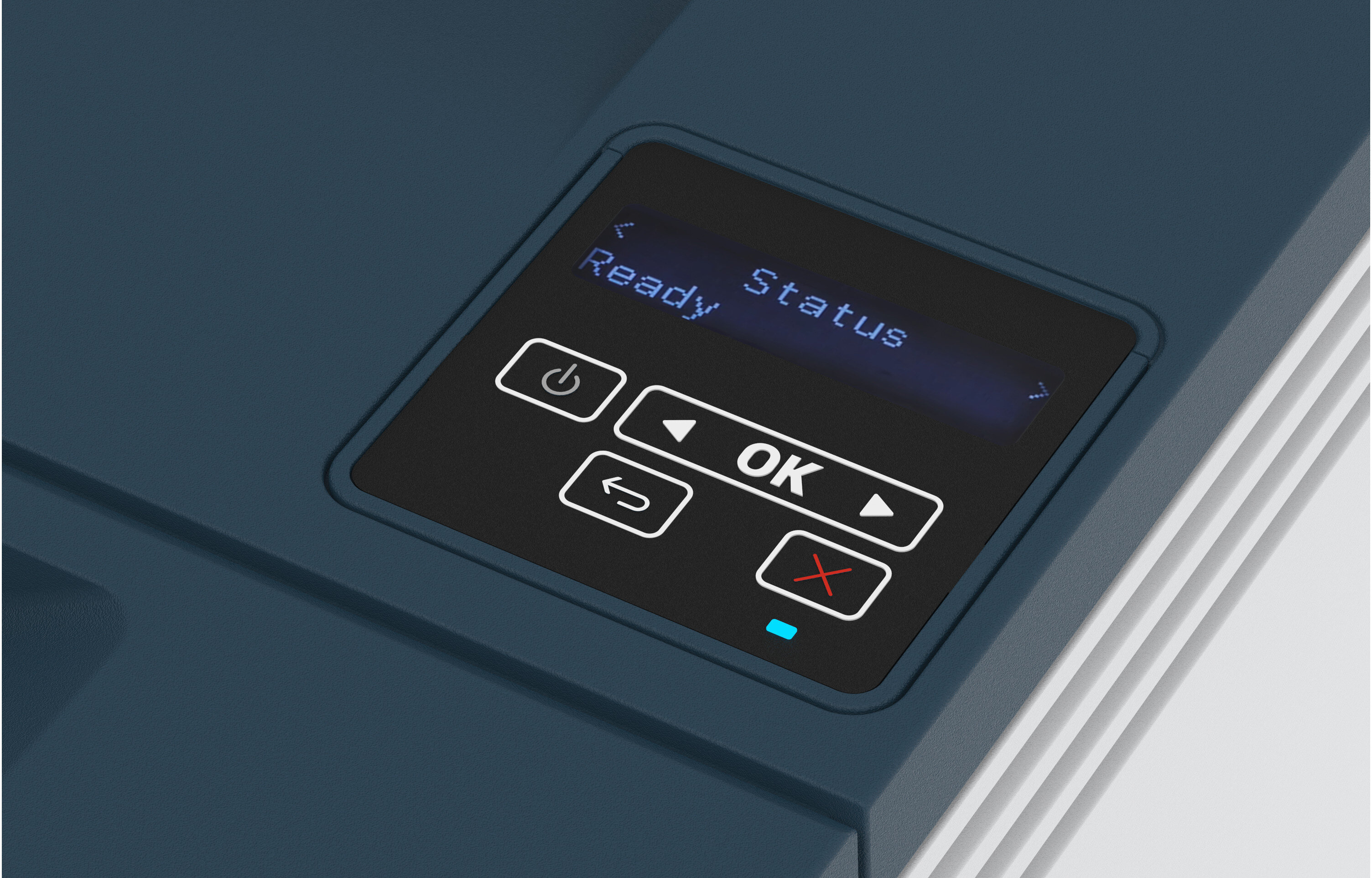 Drukarka XEROX B230 obsługa wyświetlacz przyciski łączność sieć Wi-Fi Ethernet USB