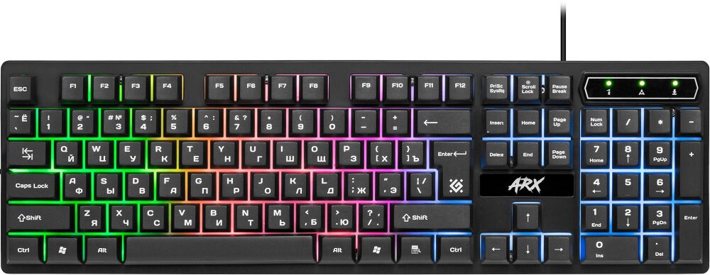 Klawiatura DEFENDER Arx GK-196L - tryby podswietlenia 