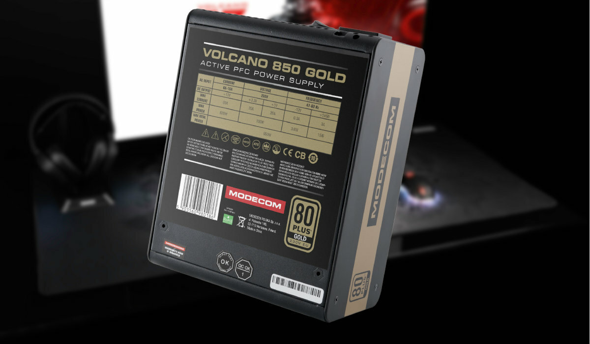 MODECOM Volcano 850W 80 Plus Gold skos ls