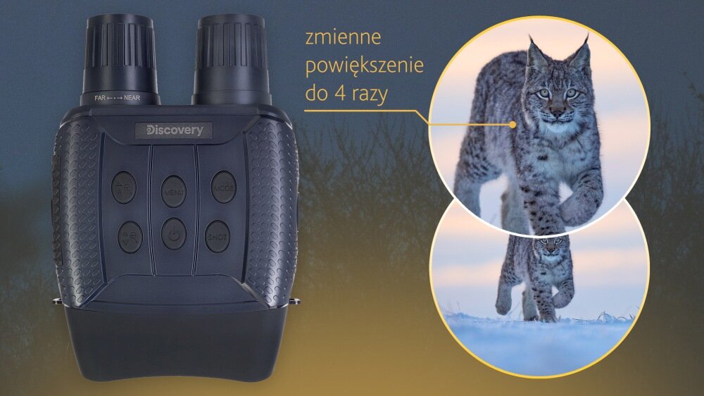 Lornetka noktowizyjna DISCOVERY Night BL10 ze statywem stabilność zniekształcenia powiększenie gwint statyw