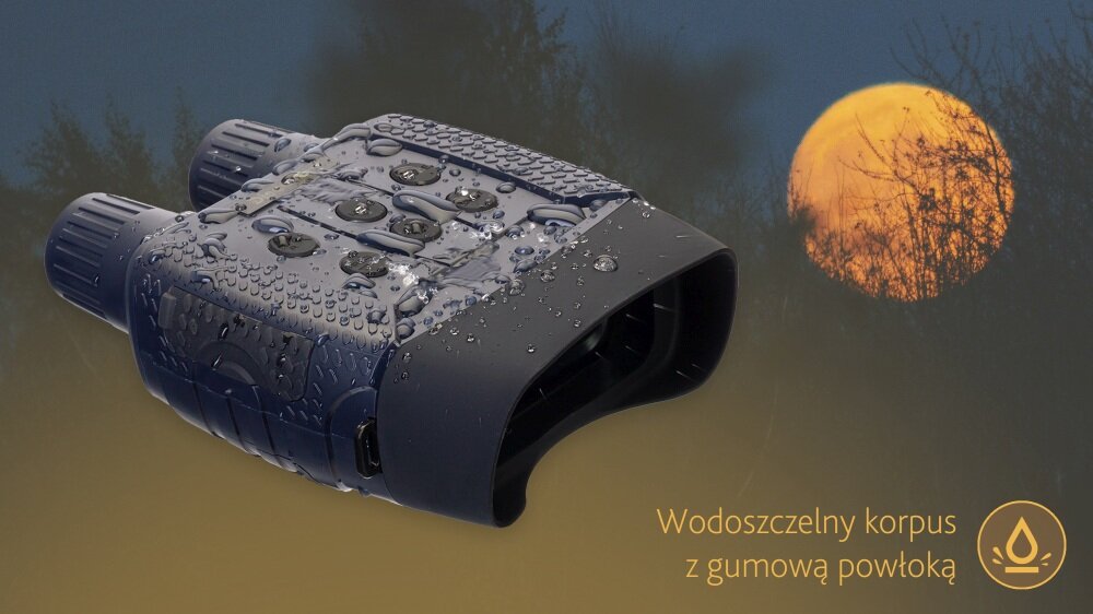 Lornetka noktowizyjna DISCOVERY Night BL20 ze statywem korpus wodoszczelność powłoka ochrona