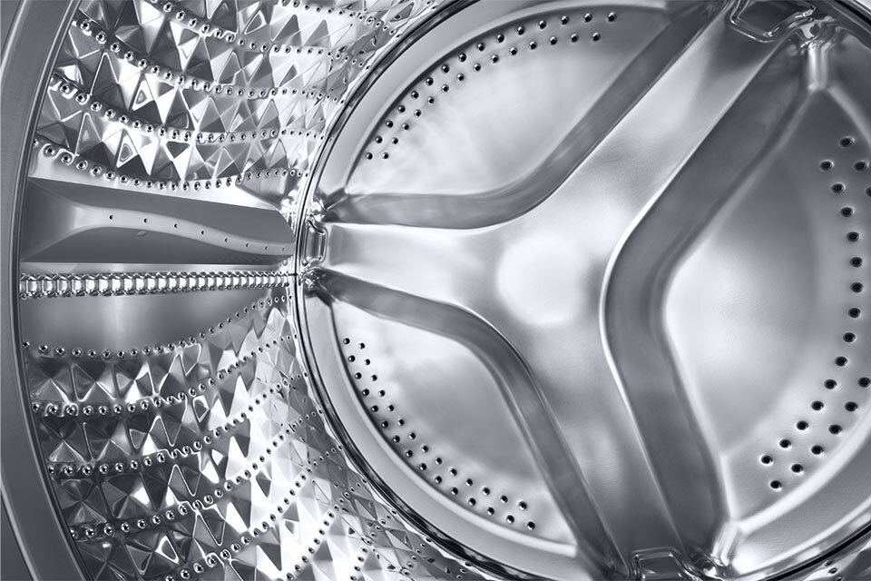 Specjalna budowa bębna pralki Specjalna budowa bębna pralki