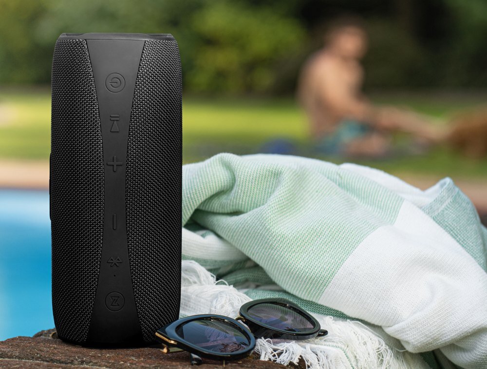 Głośnik mobilny BUXTON BBS 7700 Czarny dźwięk wysoka jakość brzmienie łączność połączenie ładowanie wizualne aplikacja 