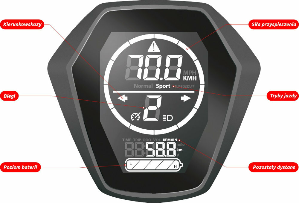 Hulajnoga elektryczna MOTUS Pro 10 Sport GT Czarny silnik moc