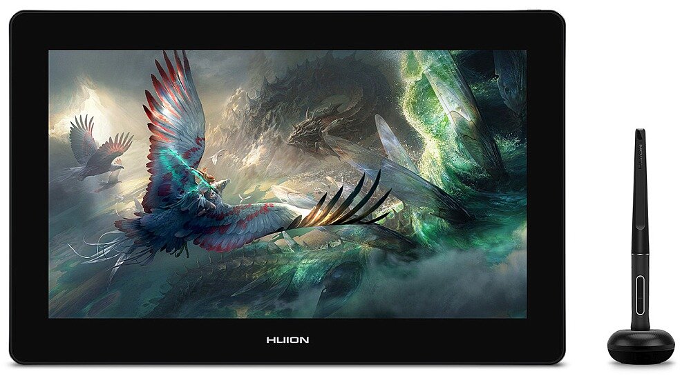 Tablet graficzny HUION Kamvas Pro 16 4K Plus matryca przekątna rysowanie pióro zasilanie rozdzielczość kolory ekran obraz wymiary