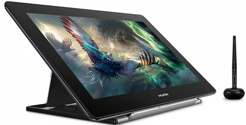 Tablet graficzny HUION Kamvas Pro 16 4K Plus matryca przekątna rysowanie pióro zasilanie rozdzielczość kolory ekran obraz wymiary