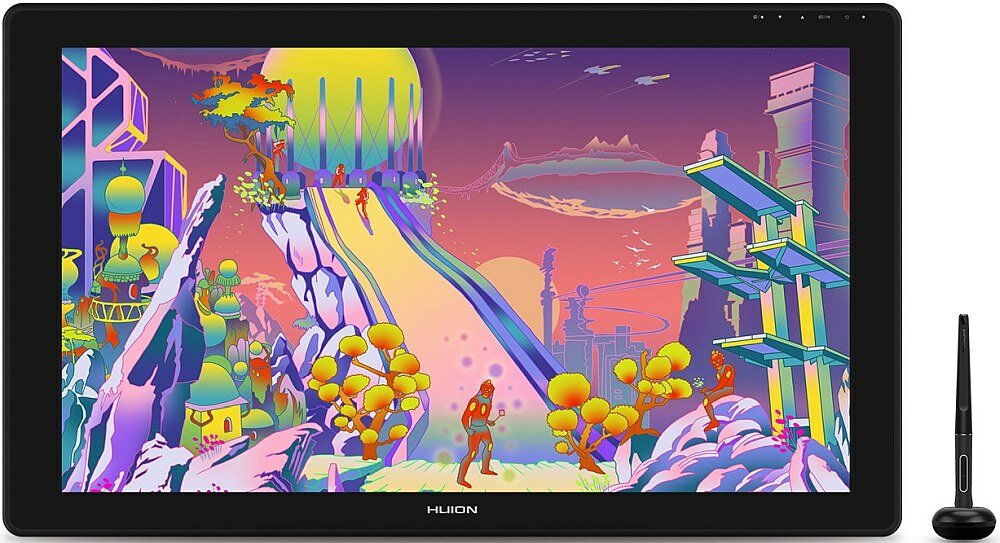 Tablet graficzny HUION Kamvas 24 Plus matryca przekątna rysowanie pióro zasilanie rozdzielczość kolory ekran obraz wymiary