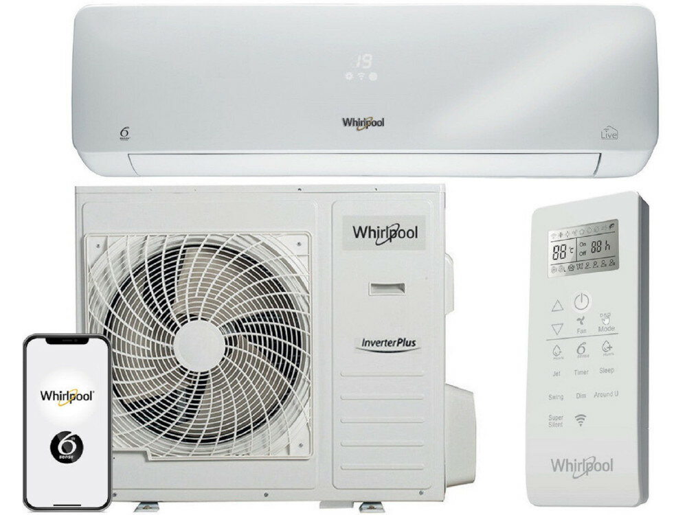 Klimatyzator WHIRLPOOL Split SPIW318A2WF wyglad moc