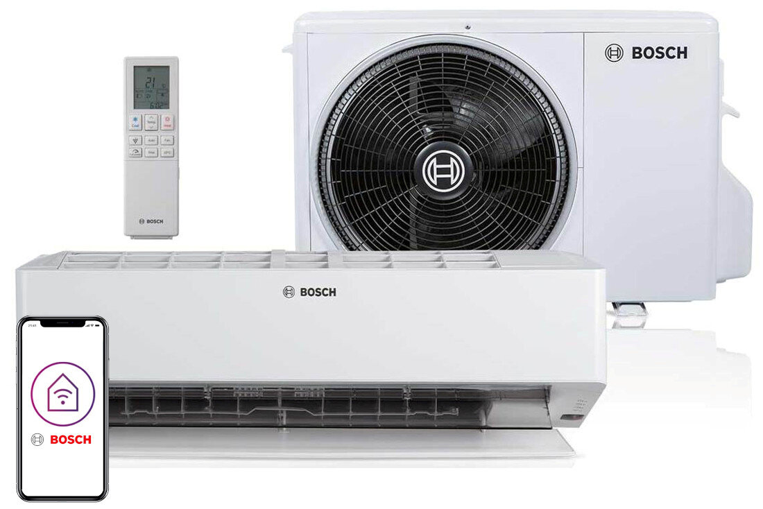 Klimatyzator BOSCH Split CLC8001I-W 35 ET/CLC8001I 35E E zestaw akcesoria komplet wyposazenie