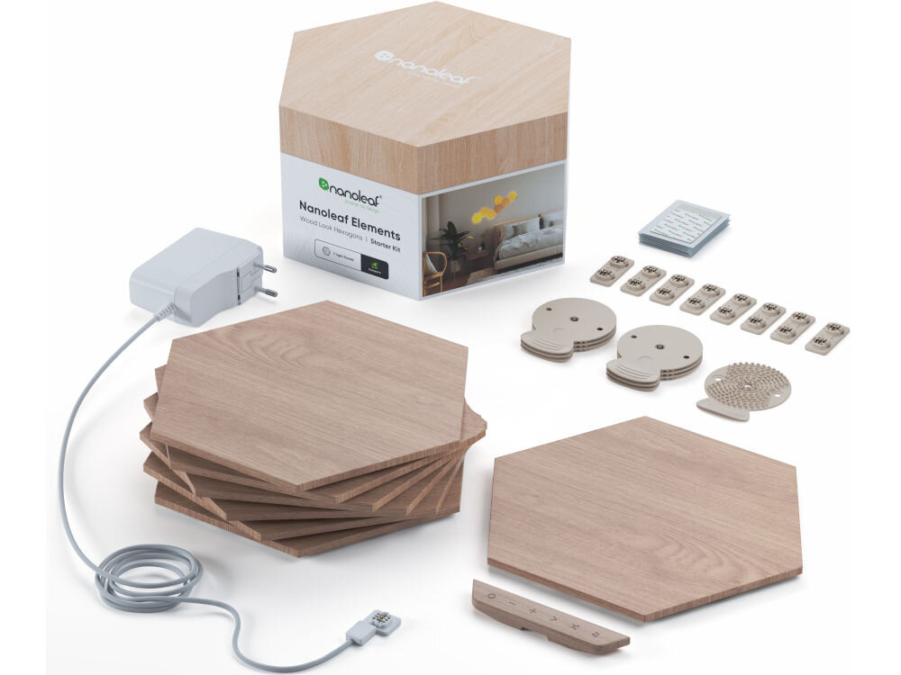 Panele świetlne NANOLEAF Elements Elements Hexagons Starter Kit (7 sztuk) elementy zestaw