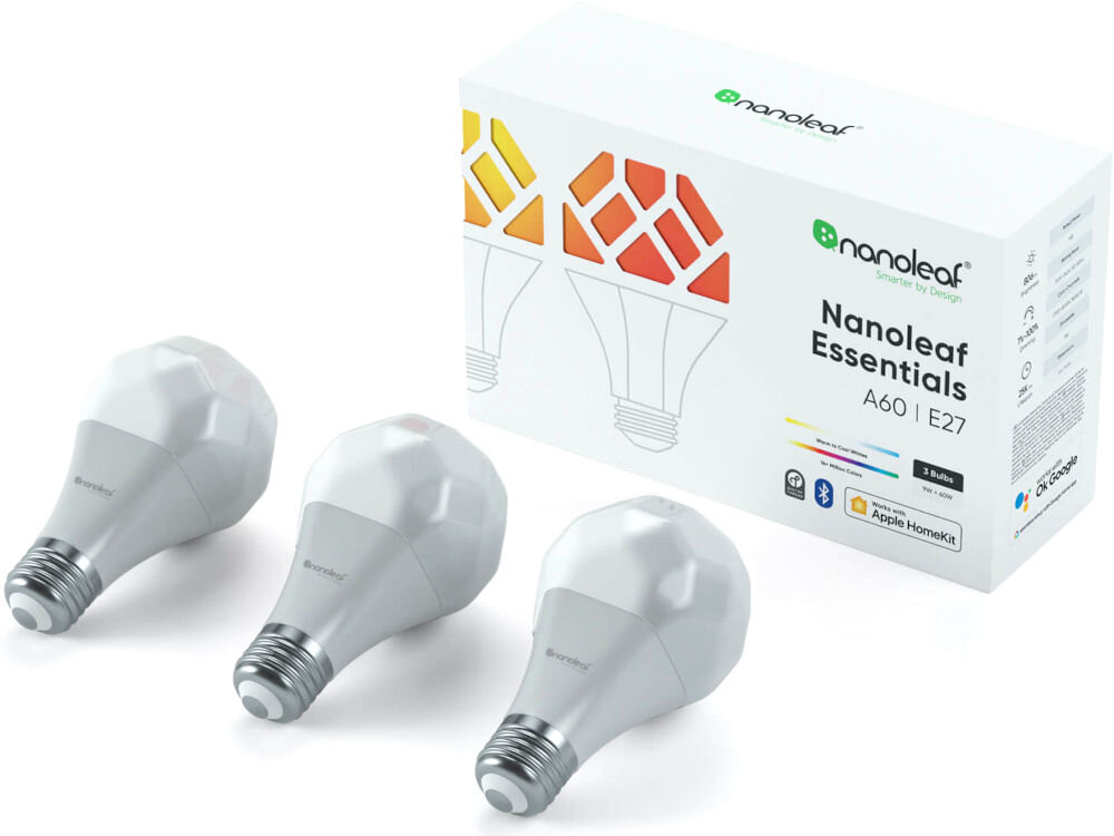 Inteligentna żarówka LED NANOLEAF Essentials Smart ICNF080B021GU10 9W E27 Bluetooth elementy zestaw