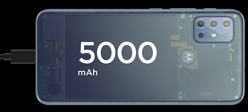 Smartfon MOTOROLA Moto G20 ekran bateria wydajność aparat sterowanie pamięć ram procesor obudowa porty ładowanie muzyka głośniki dźwięk pojemność rozdzielczość opis dane zestaw