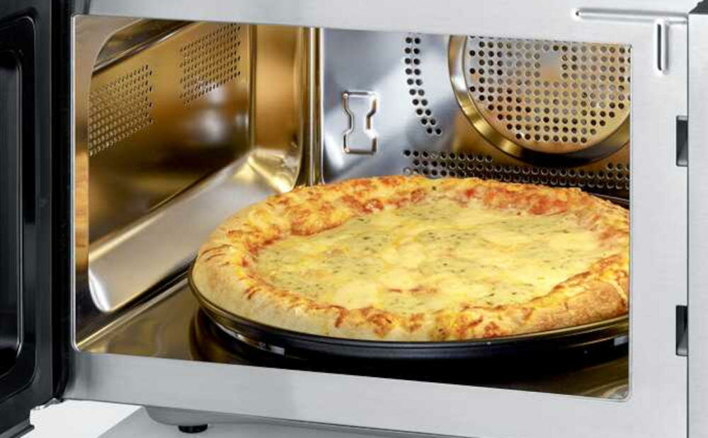 SEVERIN-MW-7759 funkcja pizza express podwójny grill górna dolna grzałka pieczenie chrupiący spód przycisk