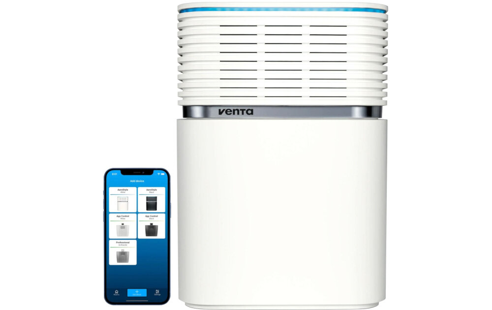 Nawilzacz VENTA AeroStyle LW74 Bialy sterowanie minotorowanie aplikacja Venta Home app