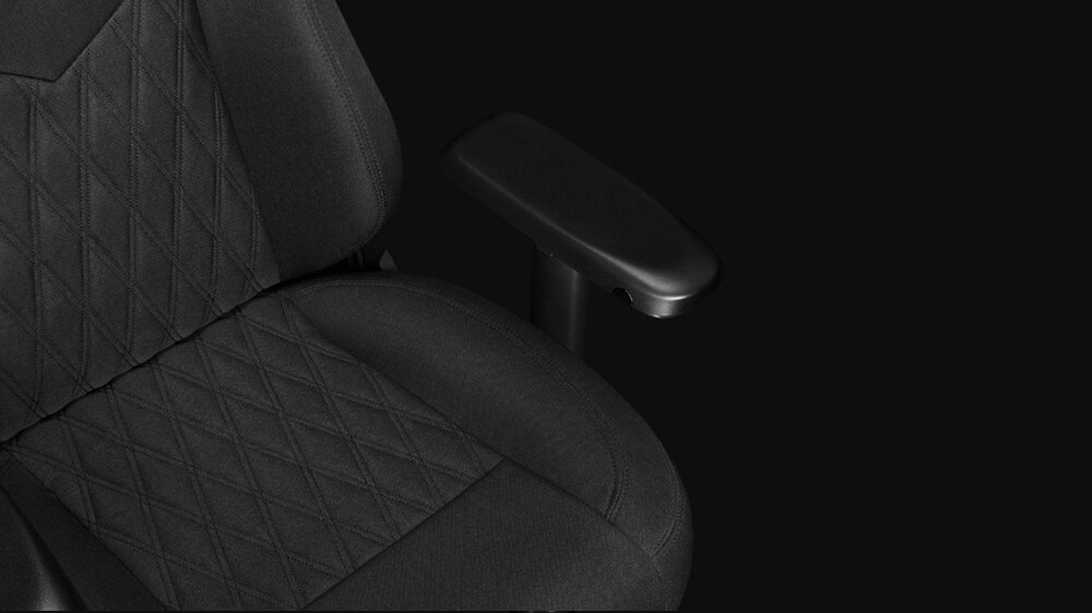 Fotel YUMISU-2053 czarny tkanina siedzisko przeszycia odpornosc