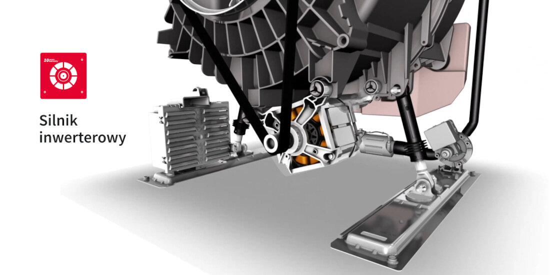 Pralka SHARP ES-NFB912BWB-PL zaawansowany silnik inwerterowy Technologia Advanced Inverter Motor