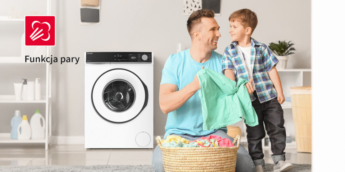 Pralka SHARP ES-NFB912BWB-PL funkcja opoznionego startu Blokada rodzicielska