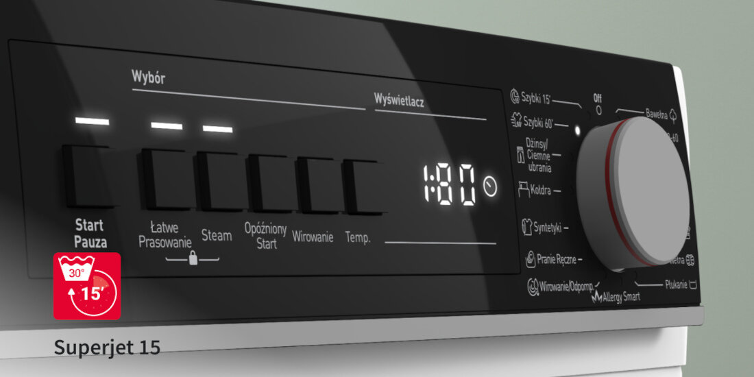 Pralka SHARP ES-NFB912BWB-PL 15 programow prania