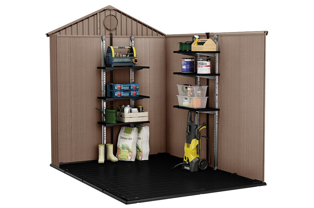 KETER domek panele ścienne wytrzymałość stabilność sufit poruszanie osoba dorosła