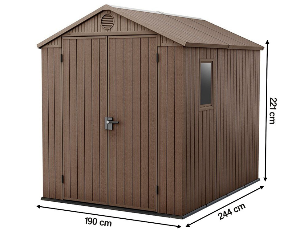 KETER parametry domek wymiary teren