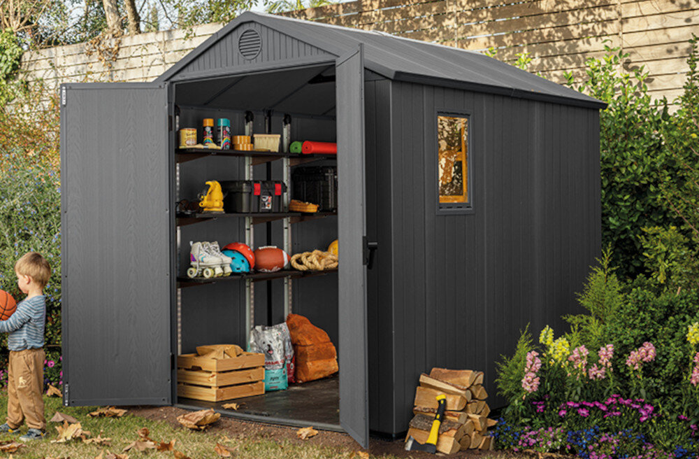 KETER bezpiecznie kłódka domek bezpieczeństwo przedmioty zamknięcie klamka uchwyty dzieci kradzież