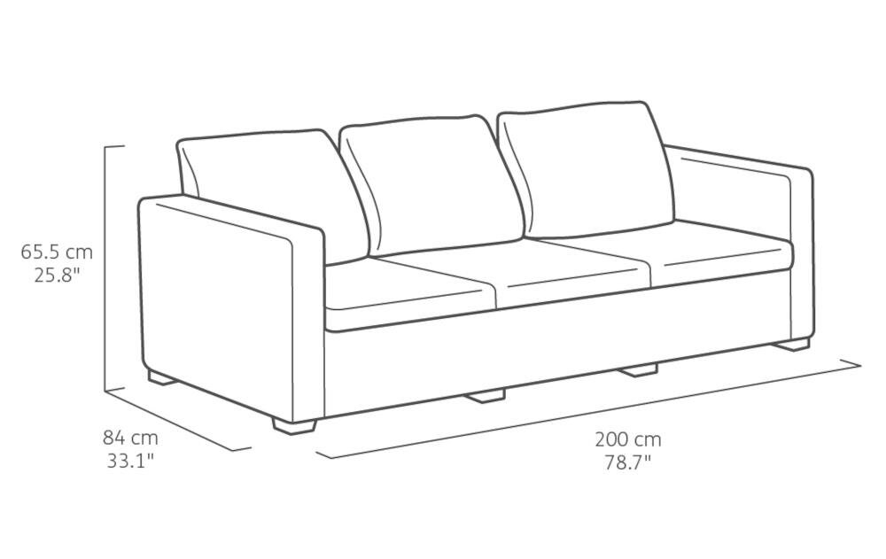 KETER sofa kompaktowe wymiary ogród taras
