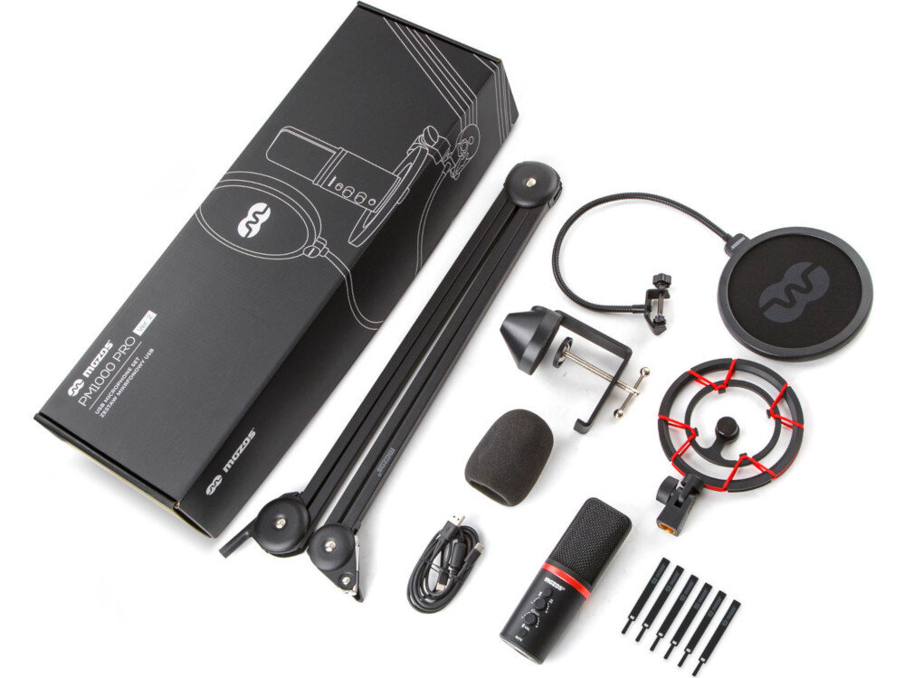 Mikrofon MOZOS PM1000-PRO - zestaw elementy
