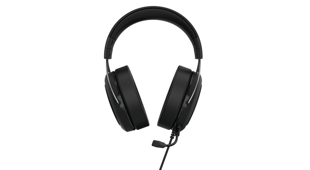 Słuchawki CORSAIR HS60 Haptic Carbon ZŁĄCZE OBSLUGA