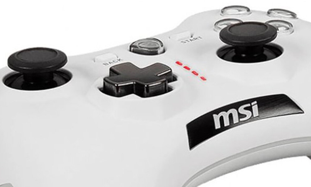 Kontroler MSI Force GC20 V2 Bialy ergonomiczne rozmieszczenie przyciskow