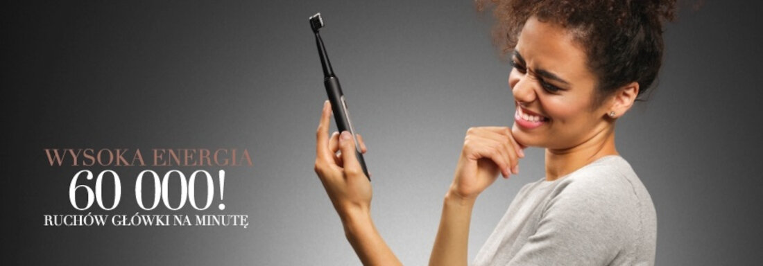 Szczoteczka soniczna VITAMMY Harmony TOW013613 Czarna wydajna 60 000 ruchow sonicznych na minute