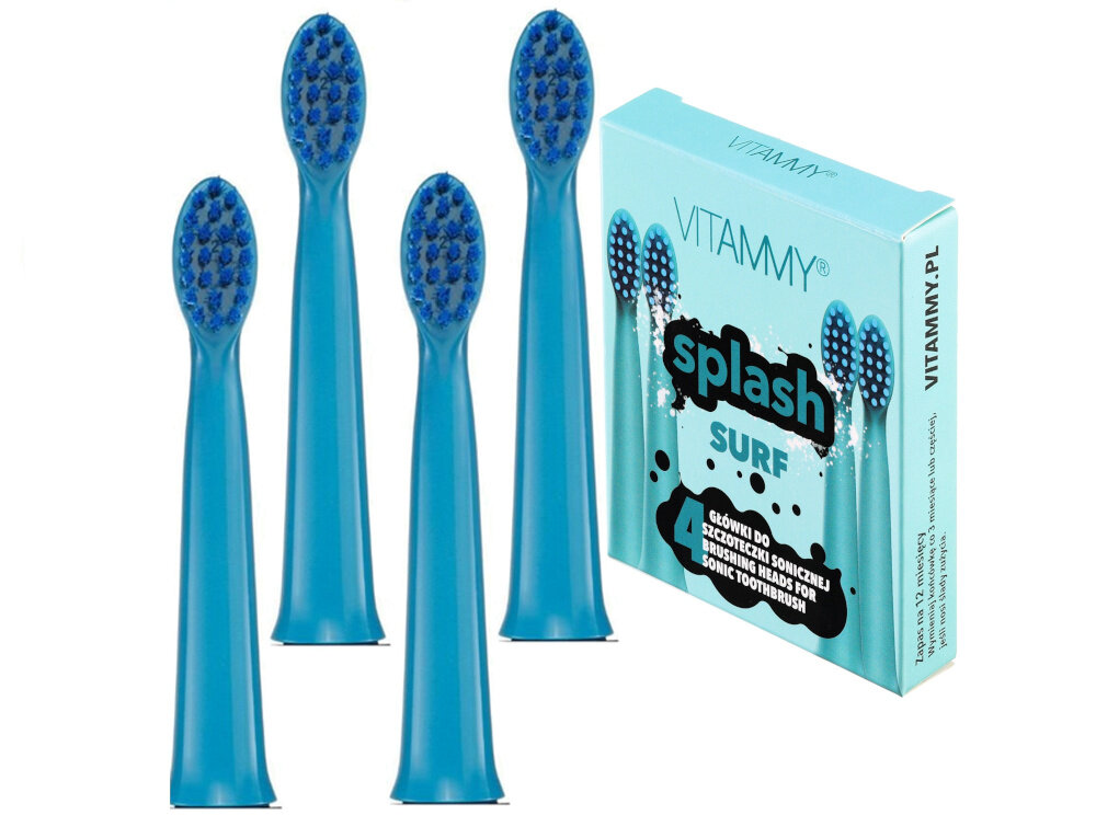 Końcówka szczoteczki VITAMMY Splash Surf (4 sztuki) kosz na smieci tworzywo pojemnosc otwor klapa zamykanie