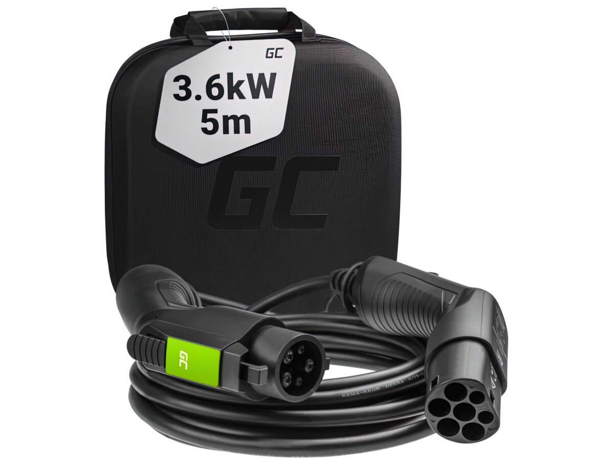 Kabel GREEN CELL GC EV18 gniazdo Typ 2 - wtyk Typ 2 zawartosc opakowania