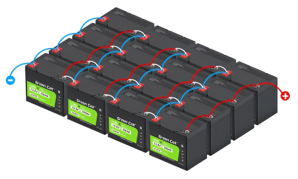 Akumulator GREEN CELL LiFePO4 12.8V 7Ah mozliwosc laczenia szeregowo do 2 sztuk rownolodlego bez limitu elastycznosc skalowalnosc