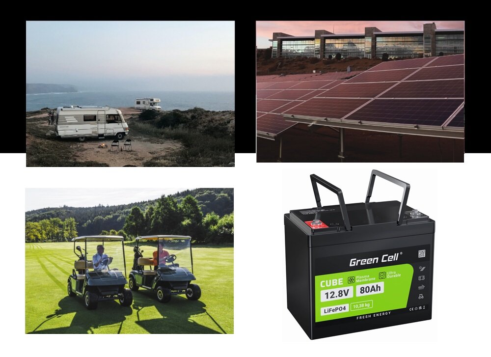 Akumulator GREEN CELL CAV12 80Ah 12.8V zrodlo zasilania przenosny mobilnosc bezpieczny