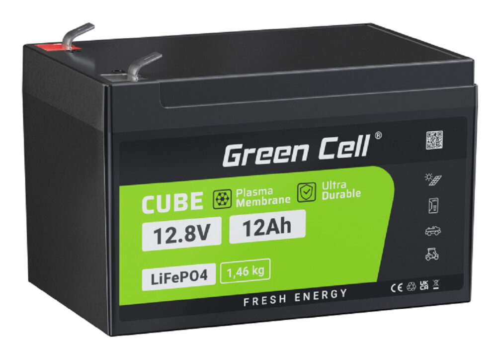 Akumulator GREEN CELL CAV08 12Ah 12.8V niezawodne wydajne zrodlo energii dlugotrwala stabilna praca