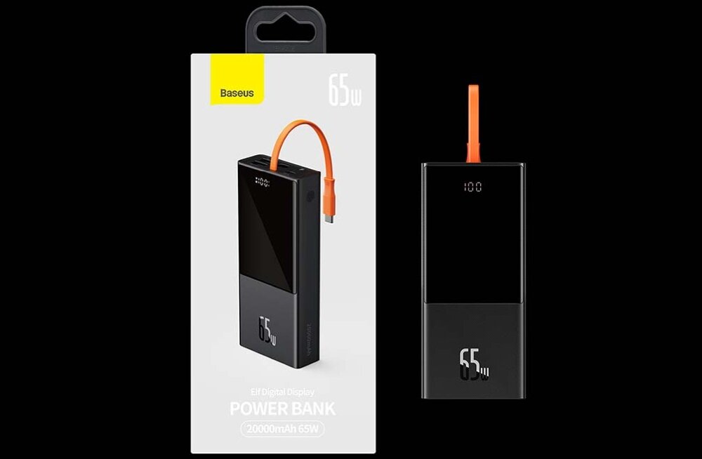 Powerbank BASEUS Elf 20000mAh 65W Urządzenia moc ładowanie wymiary bateria pojemność bezpieczeństwo lekkość wygoda